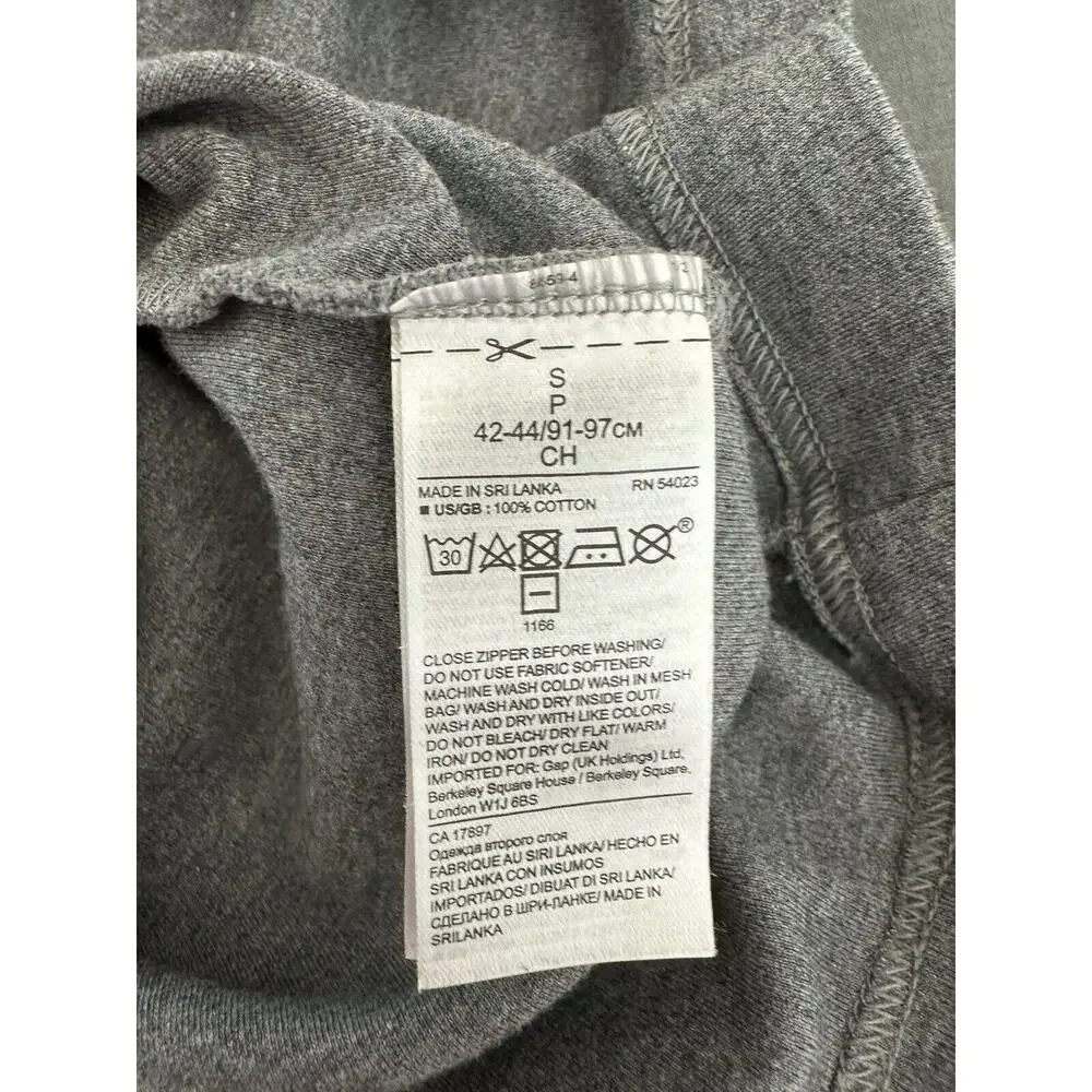 Banana Republic Gray 1/4 Zip Sweatshirt Men’s Small Pullover Black Zipper